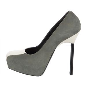 Elegant Gray and White Women's Heels